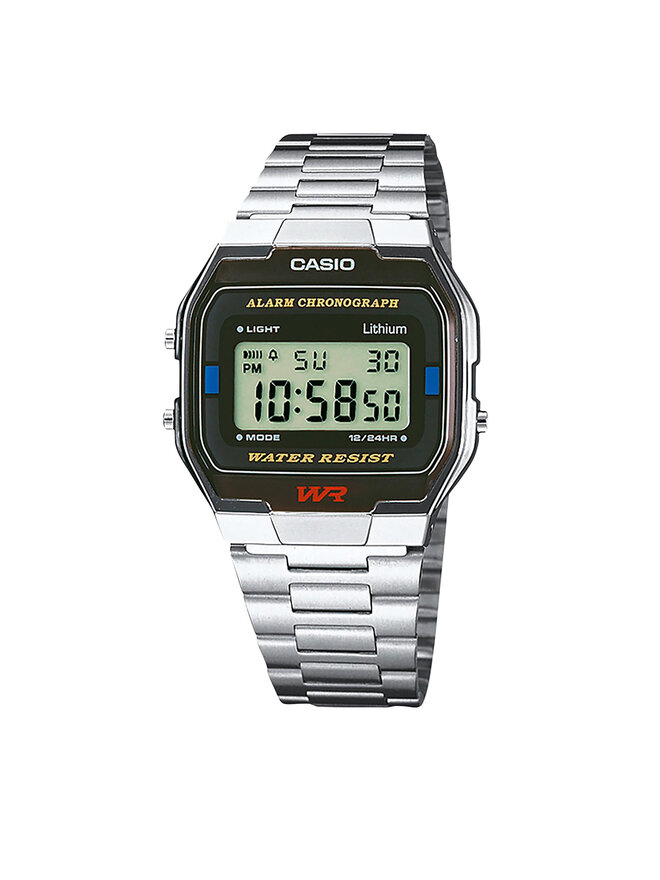 Casio Zegarek Casio Vintage A163WA-1QES Srebrny