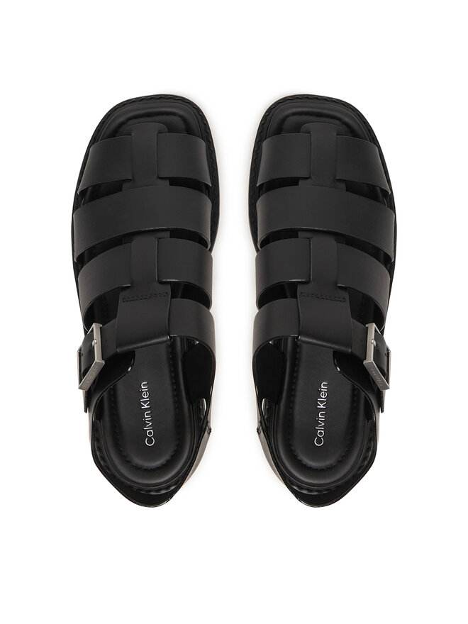 Calvin Klein Sandalen Calvin Klein Sq Molded Sndl Fisher Lth HW0HW02870 Schwarz