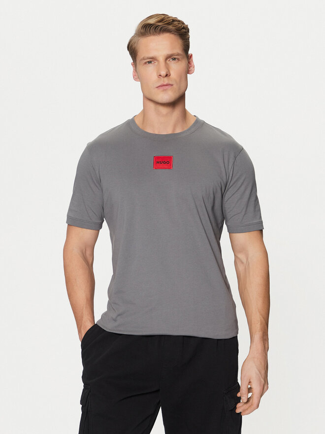 HUGO HUGO Camiseta Diragolino212 50447978 Gris Regular Fit