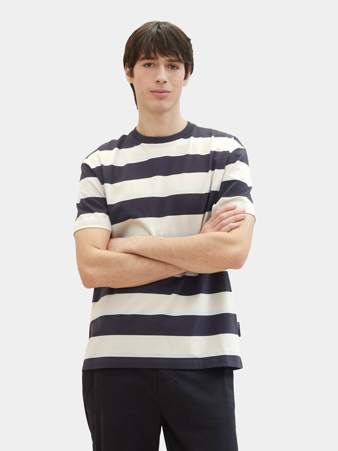 Tom Tailor Denim Tom Tailor Denim Póló 1040844 Bézs Relaxed Fit