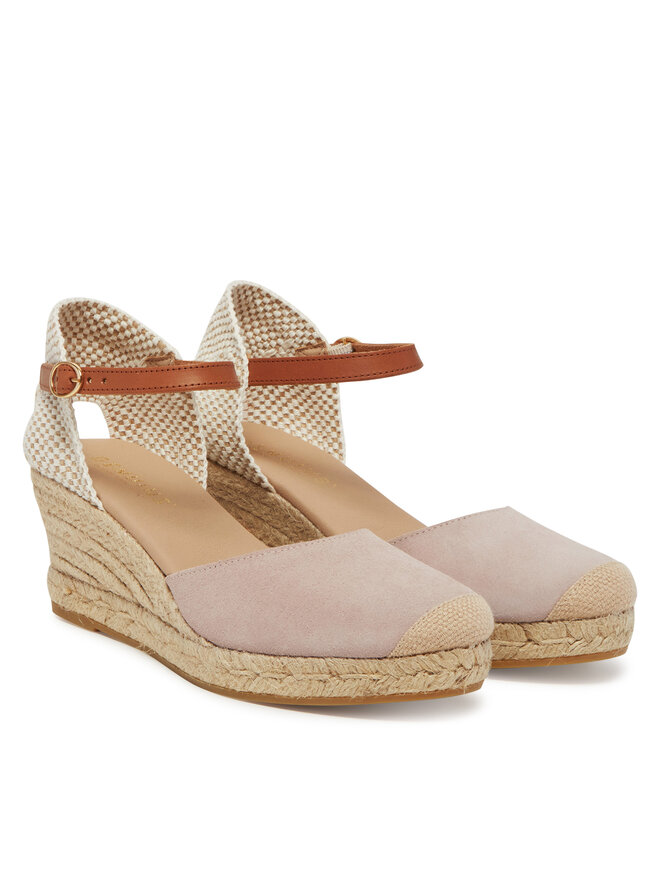 Genuins Espadrilles Genuins Carina Velour G106385 Rózsaszín
