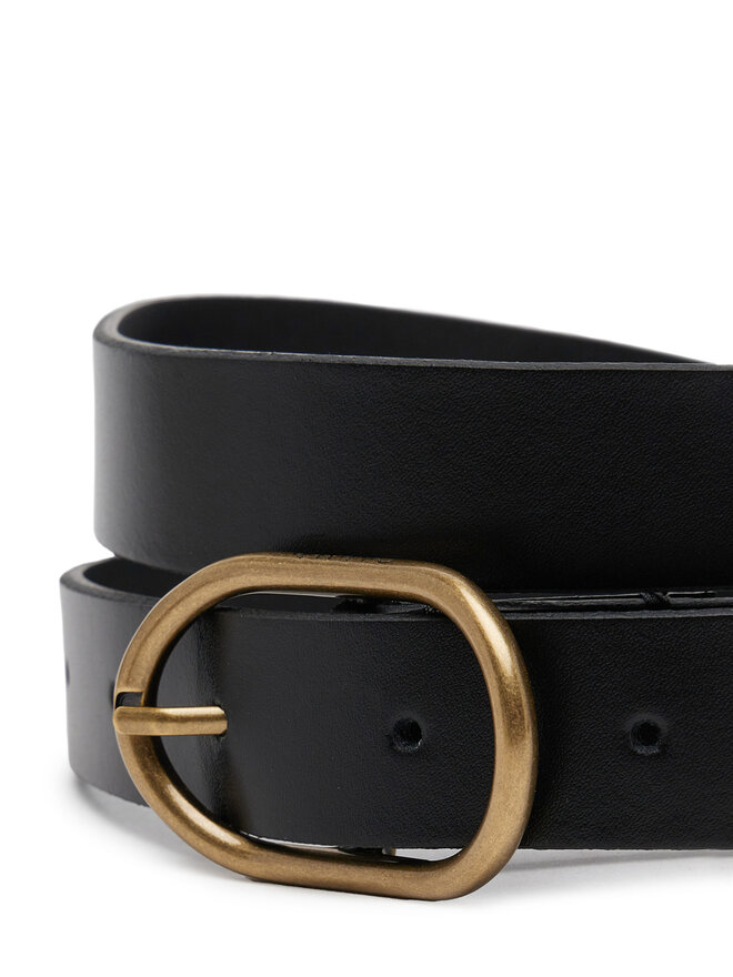 Calvin Klein Jeans Pasek Damski Calvin Klein Jeans Casual Center Pin Buckle 25Mm LV04K7010G Czarny
