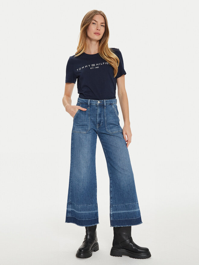 Tommy Hilfiger Tommy Hilfiger Marškinėliai WW0WW40276 Tamsiai mėlyna Regular Fit
