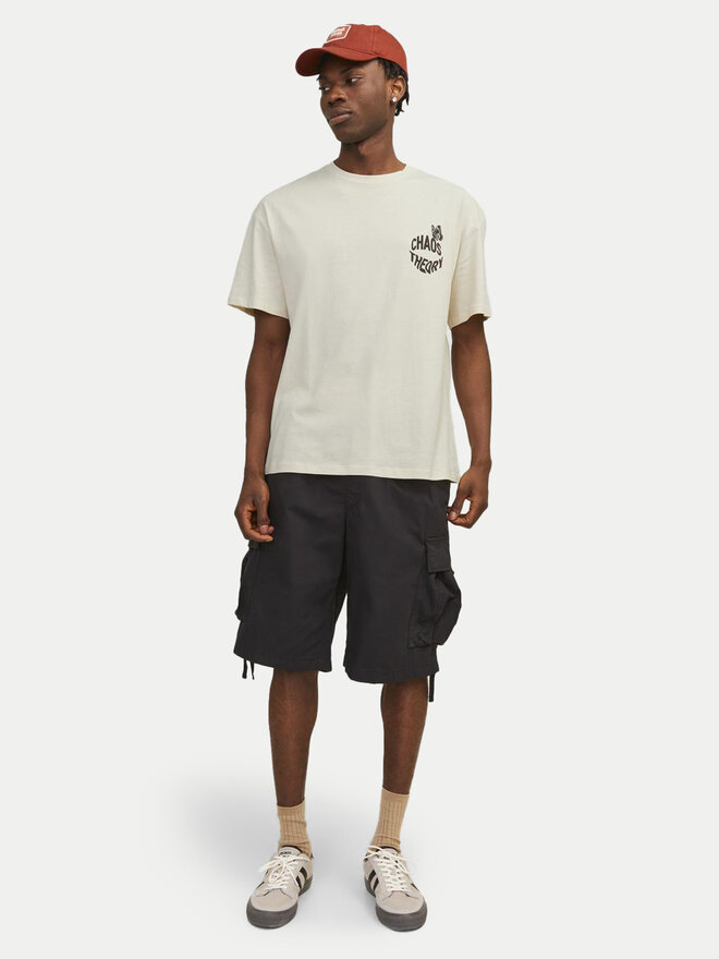 Jack&Jones Jack&Jones Marškinėliai Jorfrutti 12256926 Écru Wide Fit