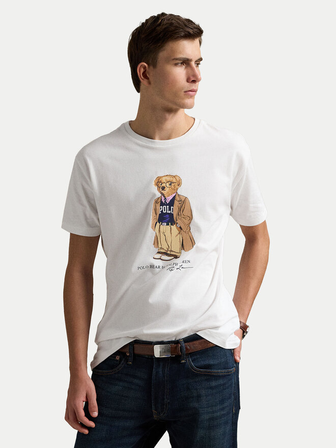 Polo Ralph Lauren Polo Ralph Lauren T-Shirt 710974584001 Λευκό Custom Slim Fit