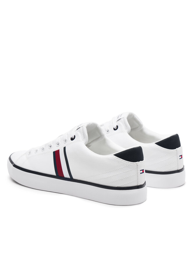 Tommy Hilfiger Tenisky Tommy Hilfiger Th Hi Vulc Low Stripes Mesh FM0FM04946 Bílá