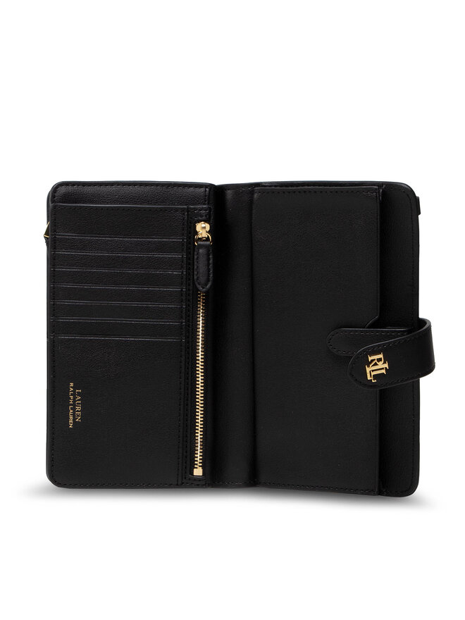 LAUREN RALPH LAUREN Didelė Moteriška Piniginė Lauren Ralph Lauren Tech Wristlt 432844391001 Juoda