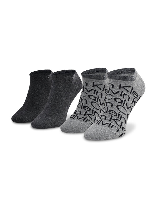Calvin Klein Комплект 2 чифта къси чорапи мъжки Calvin Klein 701218714 Сив