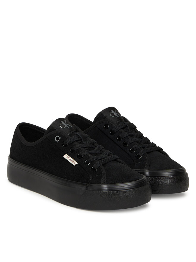 Calvin Klein Sportcipők Calvin Klein Vulc Flatf Lace Up Sue/Wl Ck YW0YW02000 Fekete