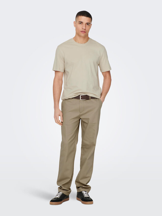 Only & Sons Only & Sons Marškinėliai 22025208 Smėlio Regular Fit