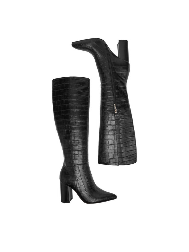 Nine West Kozaki Nine West CEO-RASHAAD-01 Czarny