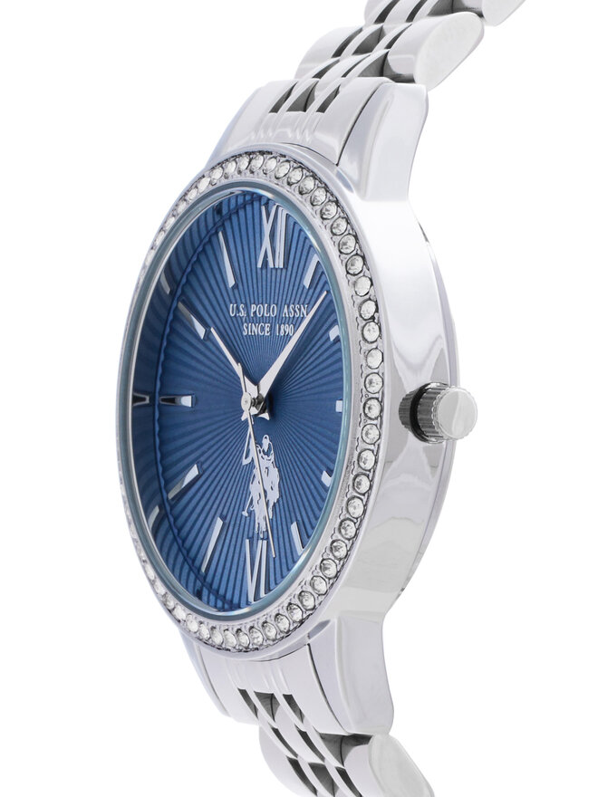 U.S. Polo Assn. Conjunto de reloj y pulsera U.S. Polo Assn. Faith USP6392TW Plata