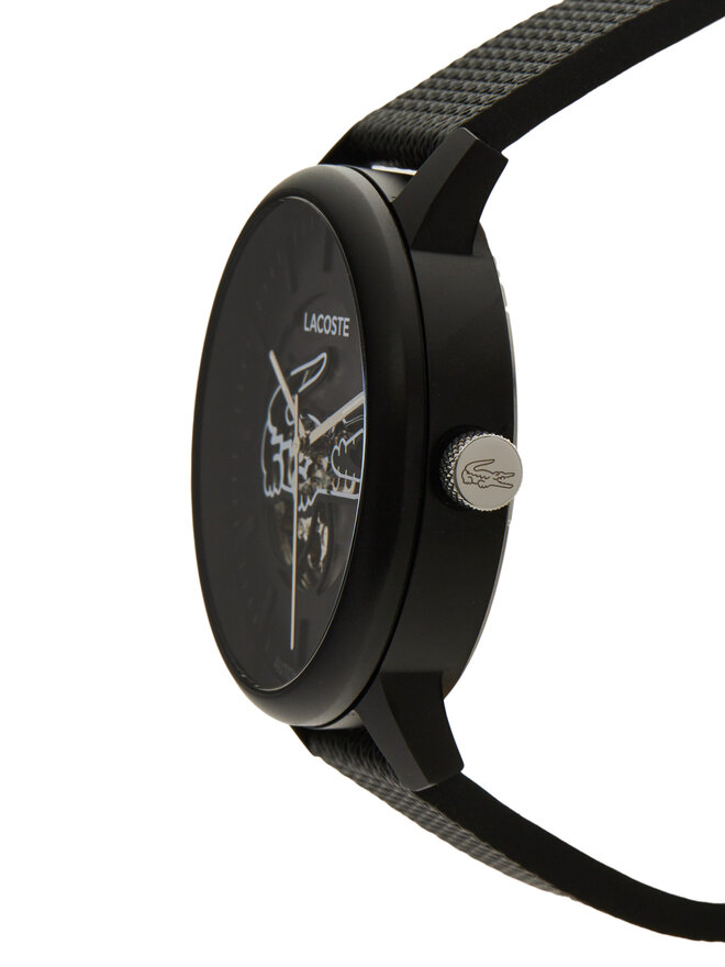 Lacoste Zegarek Lacoste 12.12 Automatique 2011383 Czarny