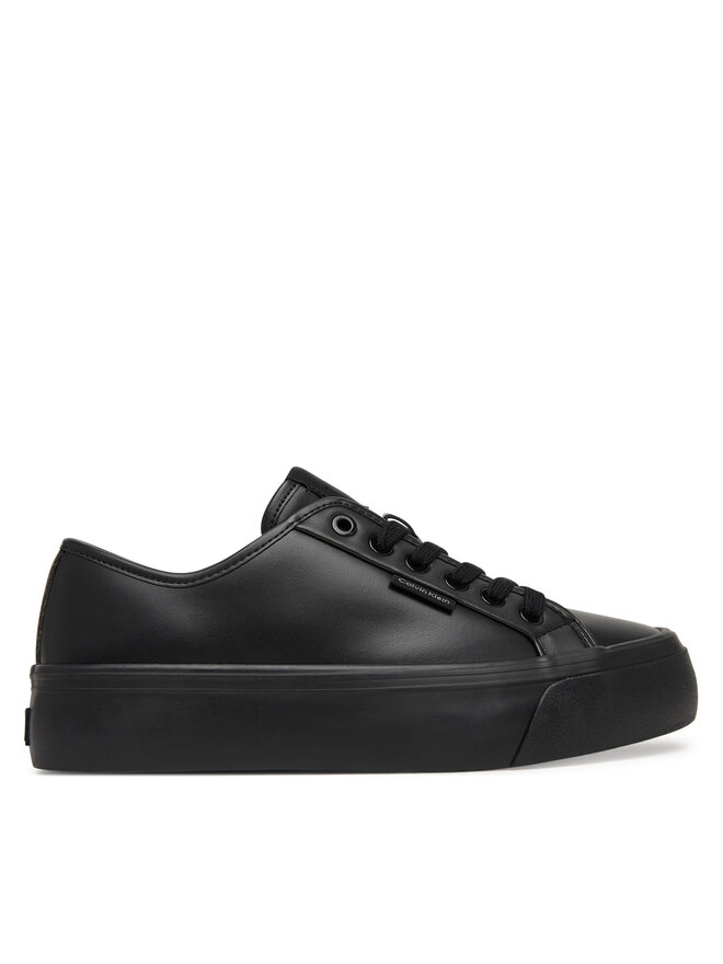 Calvin Klein Sneakers Calvin Klein Vulc Flatf Lace Up Lth YW0YW01932 Schwarz