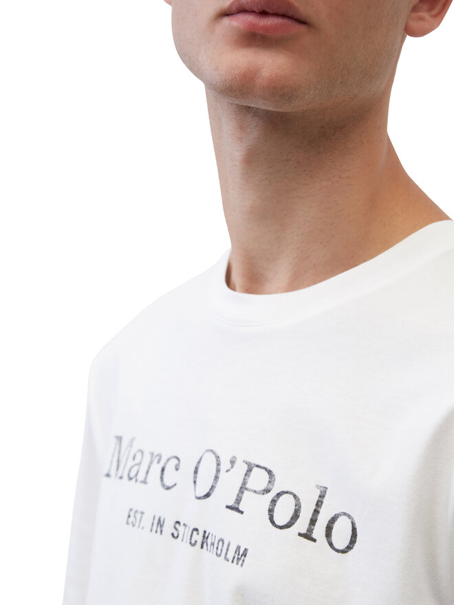 Marc O'Polo Marc O'Polo Marškinėliai B21201251052 Balta Regular Fit