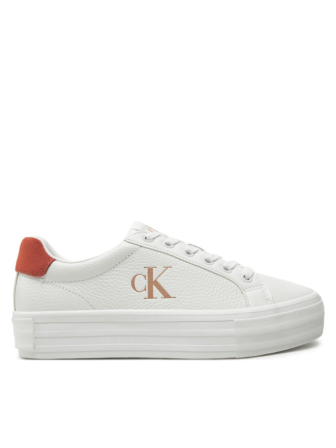 Calvin Klein Jeans Sneakersy Calvin Klein Jeans Bold Vulc Flatf Low Lth Ml YW0YW01669 Biały