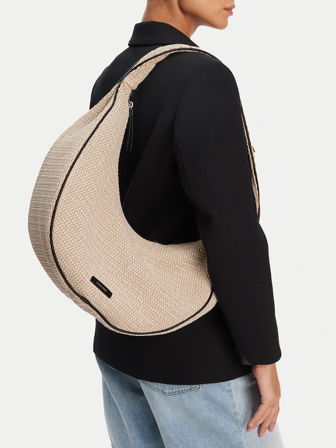 Calvin Klein Сумка Calvin Klein Pinched Raffia Large Shoulder Ba LV04F3060G Бежевий