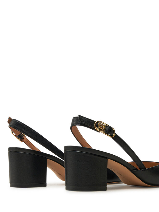 Tommy Hilfiger Sandalias Tommy Hilfiger Pump Slingback Smooth Leather FW0FW08621 Negro