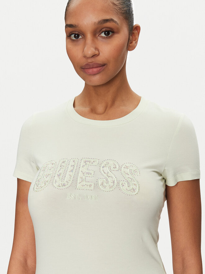 Guess Guess Póló W5GI04 J1314 Sárga Slim Fit