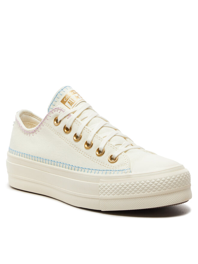 Lift Platform Sneakers Star Lift Canvas White Converse Trampki