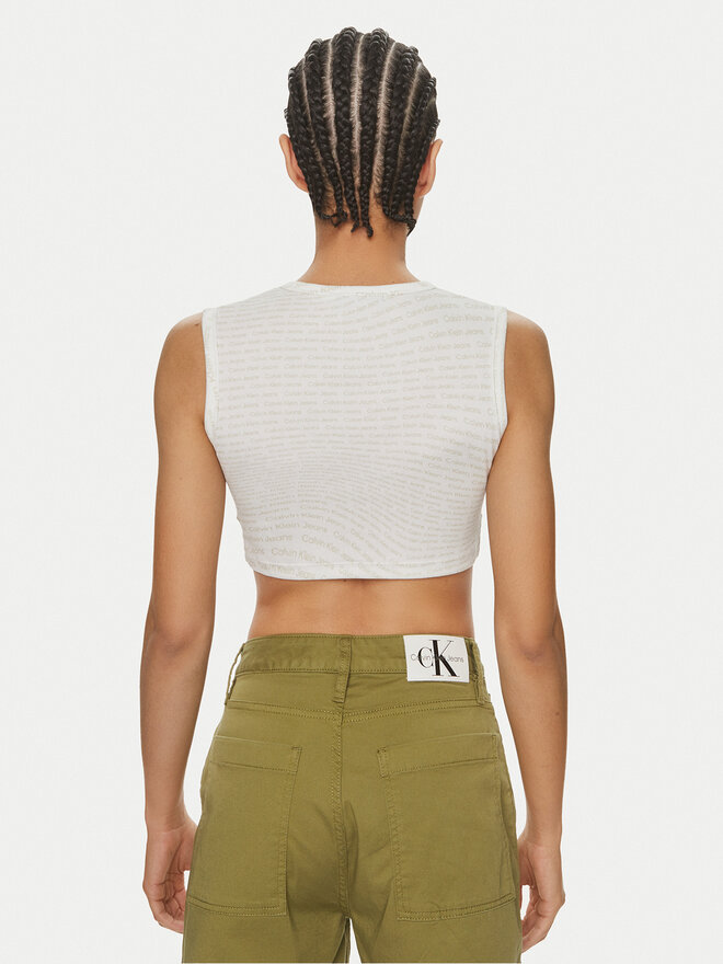 Calvin Klein Jeans Calvin Klein Jeans Top J20J223163 Weiß Slim Fit
