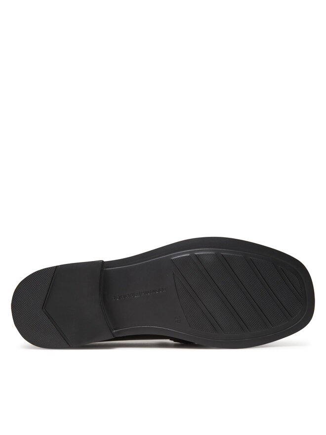 Tommy Hilfiger Slipper Tommy Hilfiger Crest Squarish Toe Penny Loafer FW0FW08633 Schwarz