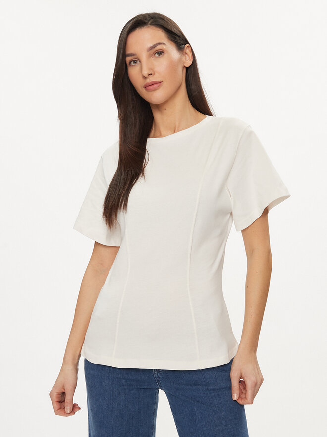 United Colors Of Benetton United Colors Of Benetton Marškinėliai 3BL0D106A Écru Regular Fit