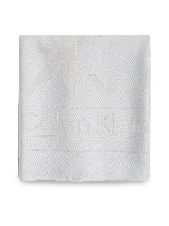 Calvin Klein Šátek Calvin Klein Burnout Large Monogram K60K612977 Šedá