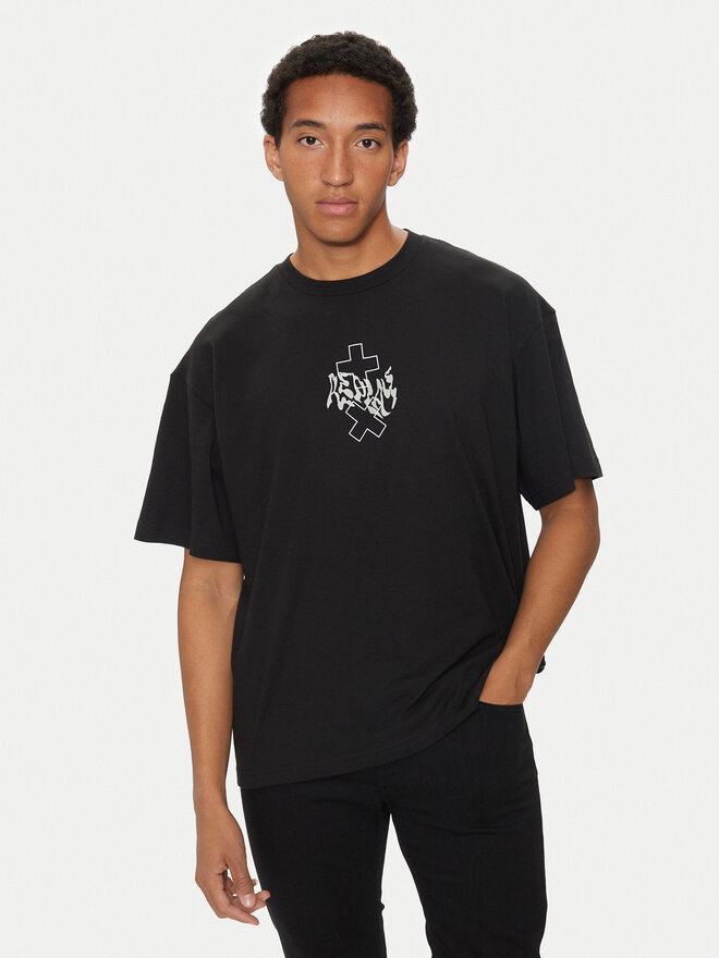 REPLAY Replay T-Shirt MMG350.000.23454 Schwarz Oversize
