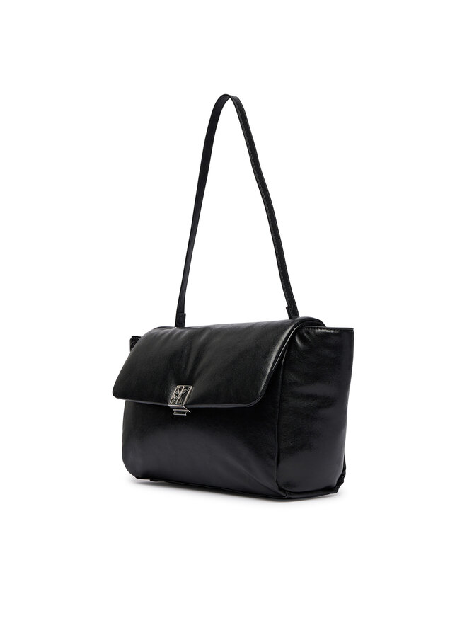Calvin Klein Handtasche Calvin Klein Emblem Hw Padded Satchel LV04F3615G Schwarz