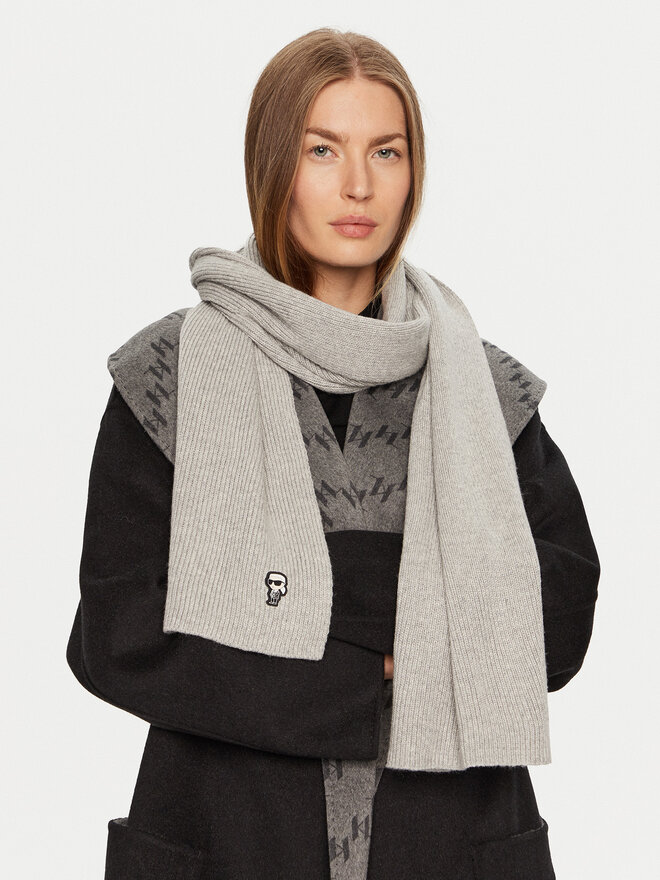KARL LAGERFELD Schal KARL LAGERFELD 246W3306 Grau
