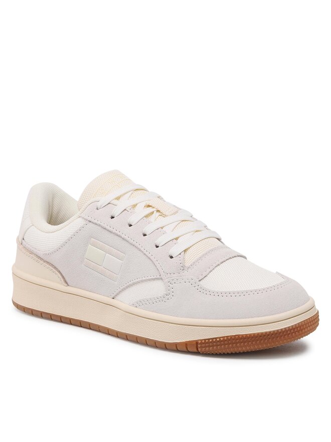 Tommy Jeans Sneakersy Tommy Jeans Retro Cups Suede EN0EN02112 Béžová