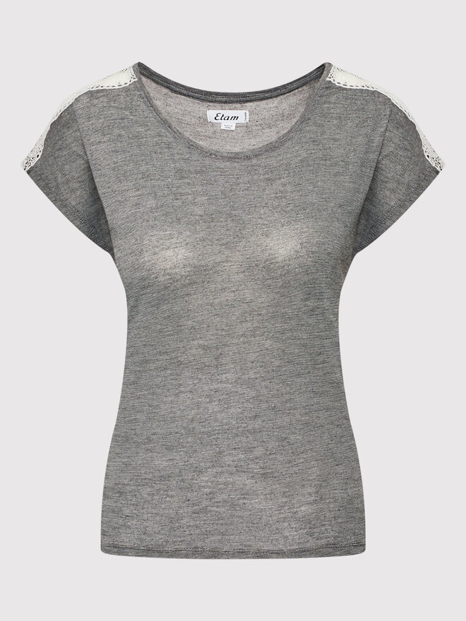 Etam Etam Pyjama-T-Shirt Warm Day 6524553 Grau Regular Fit