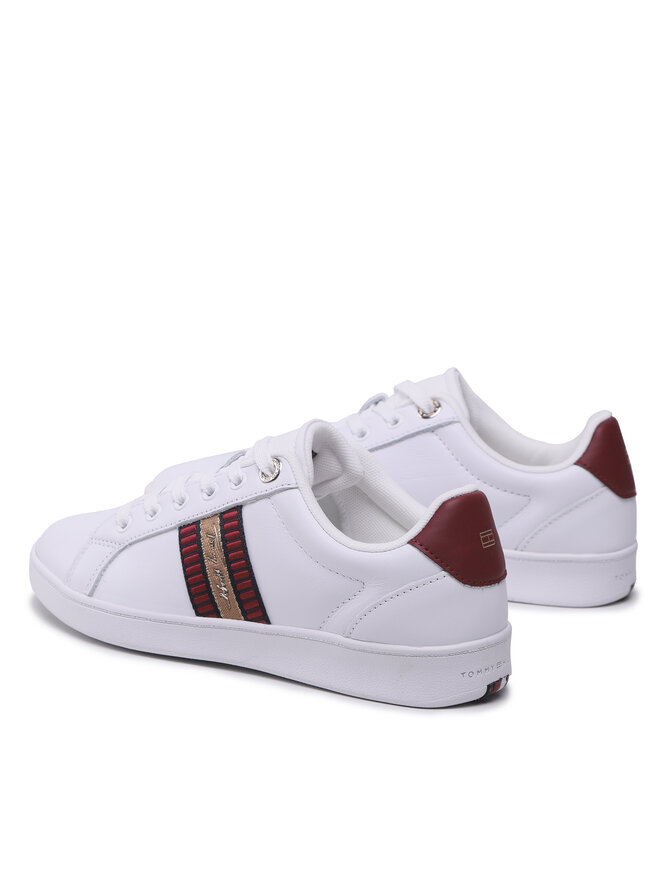 Tommy Hilfiger Superge Tommy Hilfiger Signature Webbing Court Sneaker FW0FW06803 Bela