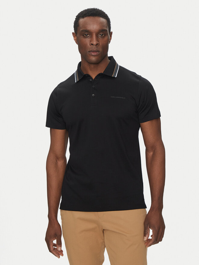 KARL LAGERFELD KARL LAGERFELD Polo 745002 552200 Μαύρο Slim Fit