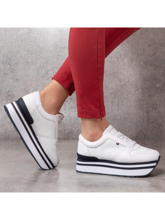 Tommy jacquard flatform sneaker store