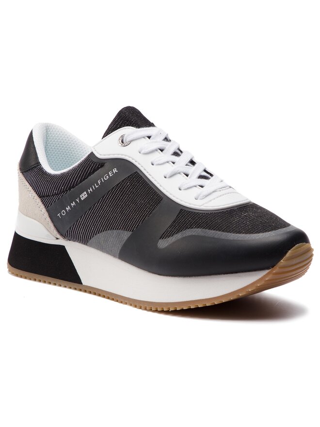 Zapatillas Tommy Hilfiger Glitter City Sneaker FW0FW03772 Negro zapatos.es