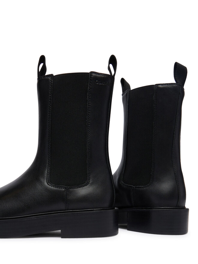 Calvin Klein Ghete Jodhpur Calvin Klein Convate Welt Chelsea Lth YW0YW01905 Negru