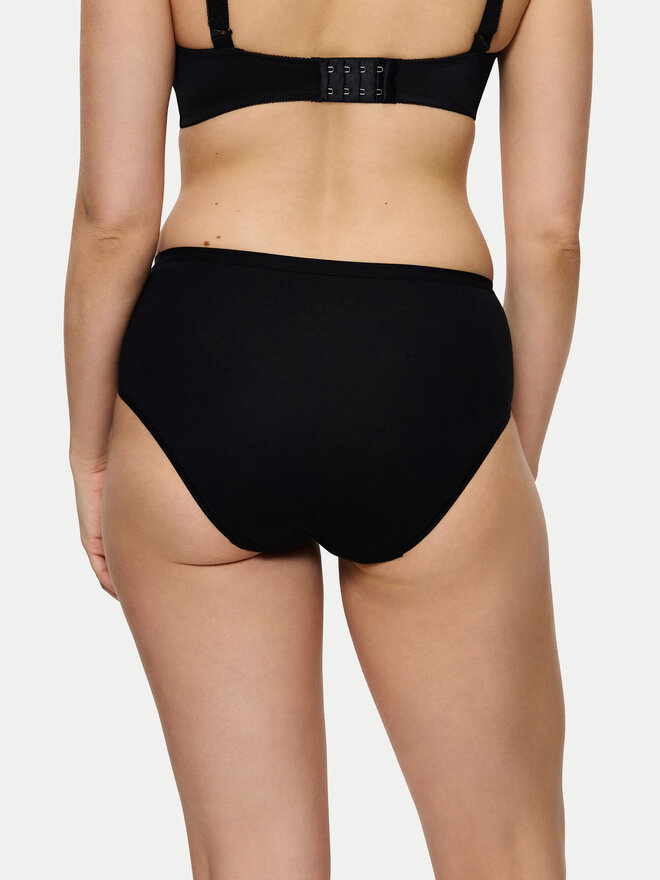 Triumph Triumph Klasikinės kelnaitės aukštu juosmeniu Sense Of Cotton 10224970 Juoda