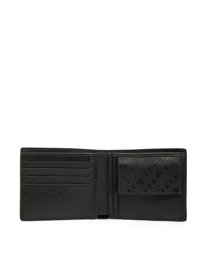Tommy Hilfiger Veľká pánska peňaženka Tommy Hilfiger Th Monogram Extra Cc And Coin AM0AM13253 Čierna