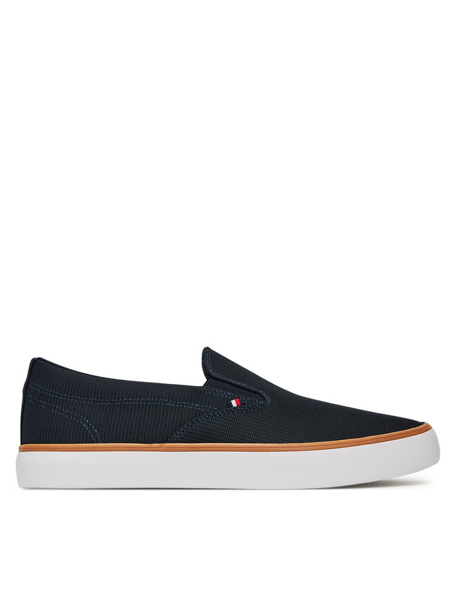 Tommy Hilfiger Sneakers aus Stoff Tommy Hilfiger Th Hi Vulc Core Low Ii Slipon FM0FM05514 Dunkelblau