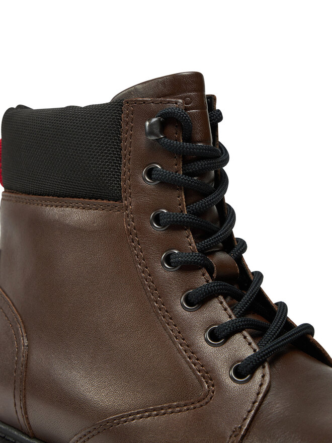 Tommy Jeans Schnürstiefeletten Tommy Jeans Tjm Lace Up Boot EM0EM01446 Braun