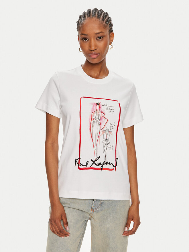 KARL LAGERFELD KARL LAGERFELD Camiseta 245W1713 Blanco Regular Fit