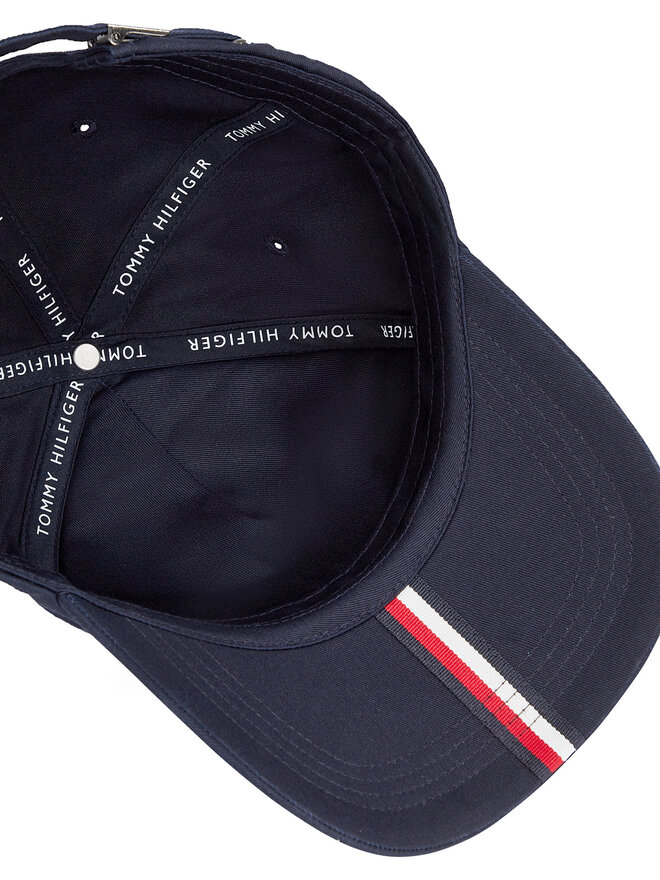 Tommy Hilfiger Kapa s šiltom Tommy Hilfiger Th Foundation Soft 6 Panel Cap AM0AM13162 Mornarsko modra