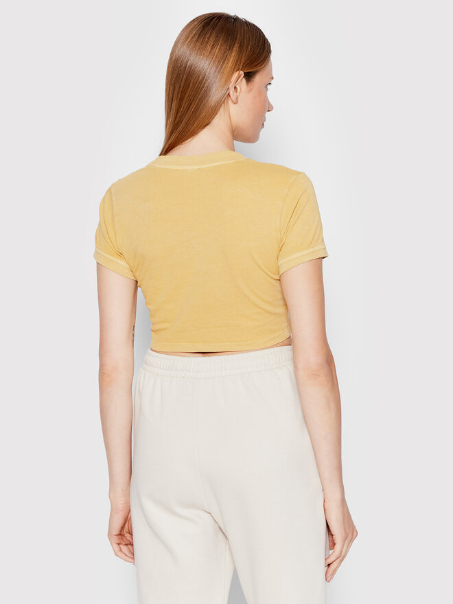 Reebok Reebok Marškinėliai Natural Dye HK4969 Geltona Slim Fit