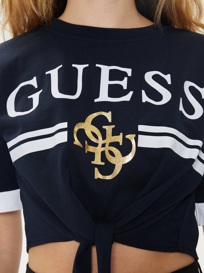 Guess Guess T-Shirt V4GI00 I3Z14 Dunkelblau Boxy Fit