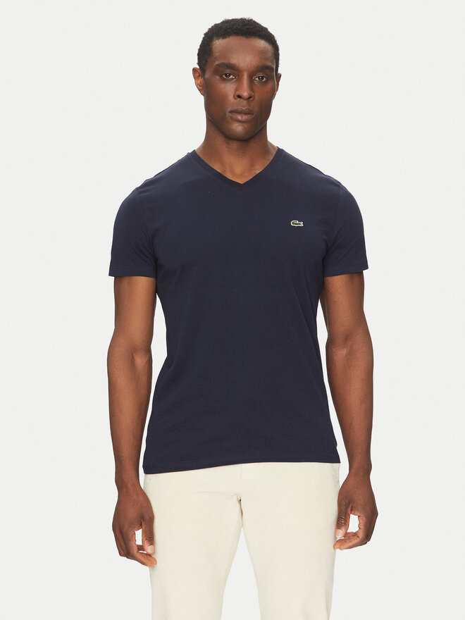 Lacoste Lacoste Marškinėliai TH6710 Tamsiai mėlyna Regular Fit