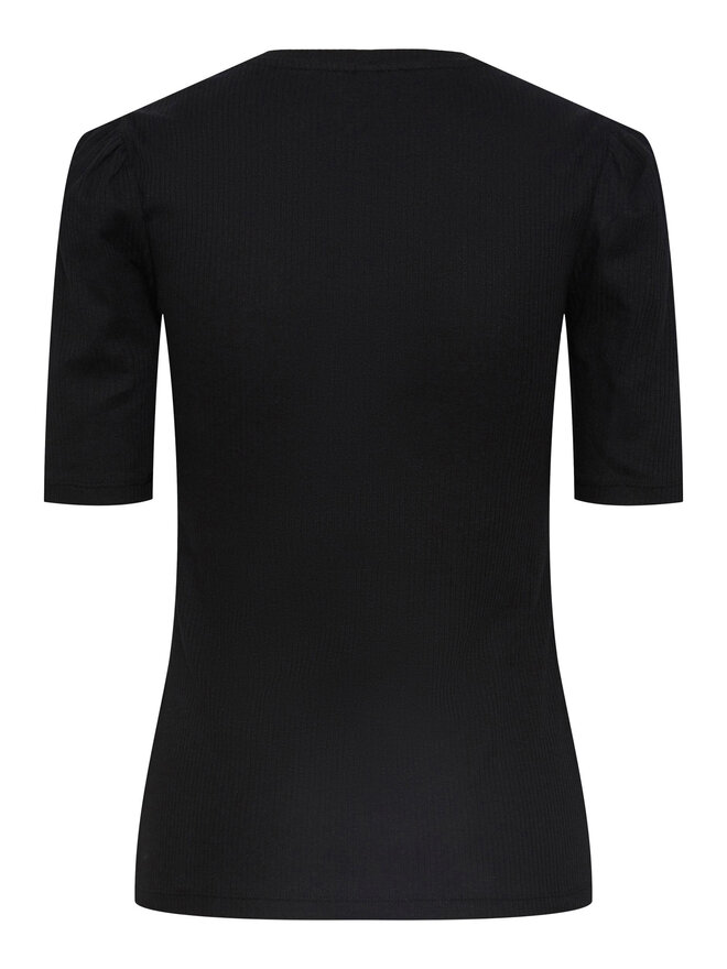 Pieces Pieces Marškinėliai 17133700 Juoda Slim Fit