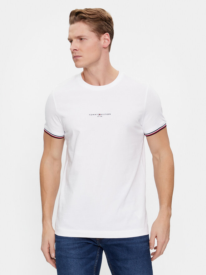 Tommy Hilfiger Tommy Hilfiger Marškinėliai Logo MW0MW32584 Balta Regular Fit
