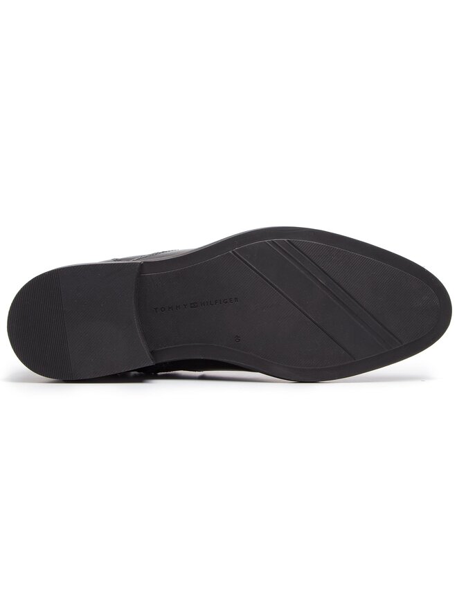 Tommy Hilfiger Μπότες Tommy Hilfiger Essential Leather Toecap Chelsea FM0FM02140 Μαύρο